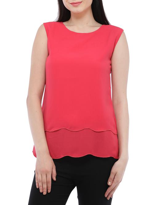 wavy hem layered top - 13393729 - Very Small Image - 1
