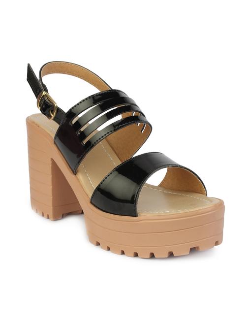 black patent leather back strap sandals - 13393771 - Very Small Image - 1