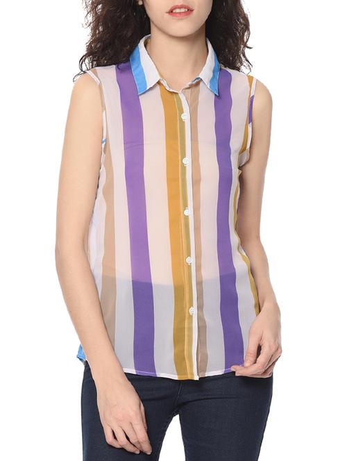 purple striped shirt - 13394106 - Very Small Image - 1