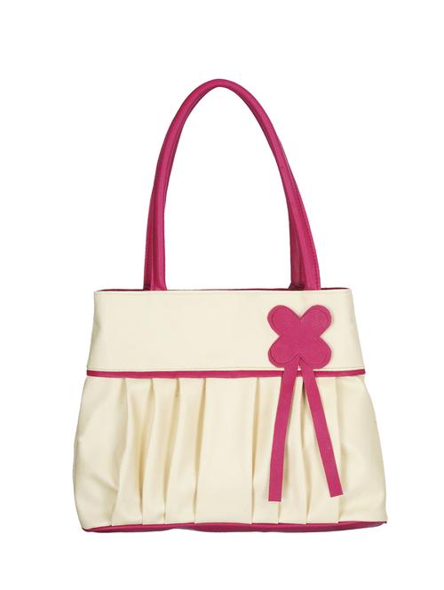 cream leatherette  handbag - 13394257 - Very Small Image - 1