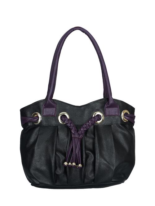 black leatherette  handbag - 13394267 - Very Small Image - 1