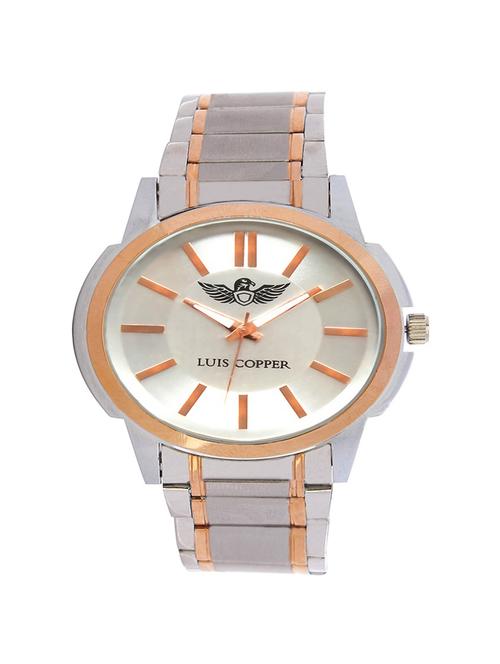 luis copper new style analog  rose gold dial men watch - 13395200 - Very Small Image - 1