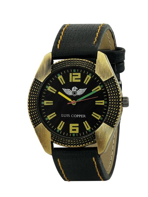 luis copper new style analog  black dial men watch - 13395207 - Very Small Image - 1