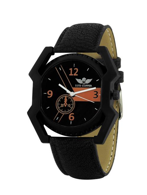 luis copper new style analog  black dial men watch - 13395210 - Very Small Image - 1