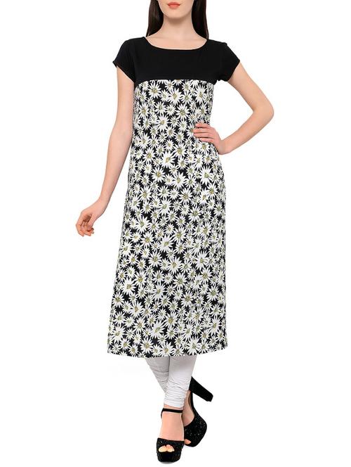 multi colored crepe straight kurta - 13396623 - Very Small Image - 1