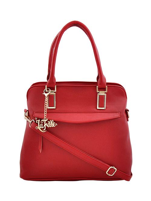maroon leatherette  handbag - 13396934 - Very Small Image - 1