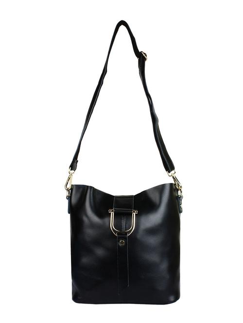 black leatherette  handbag - 13397618 - Very Small Image - 1