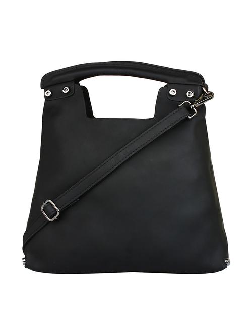 black leatherette  handbag - 13397624 - Very Small Image - 1