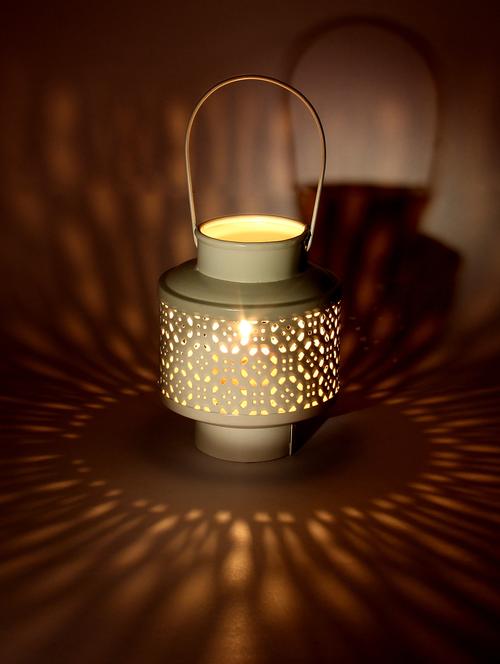 anasa round shape moroccan hanging lantern  ceiling lamps and light white 5.75 inch - 13397901 - Very Small Image - 1
