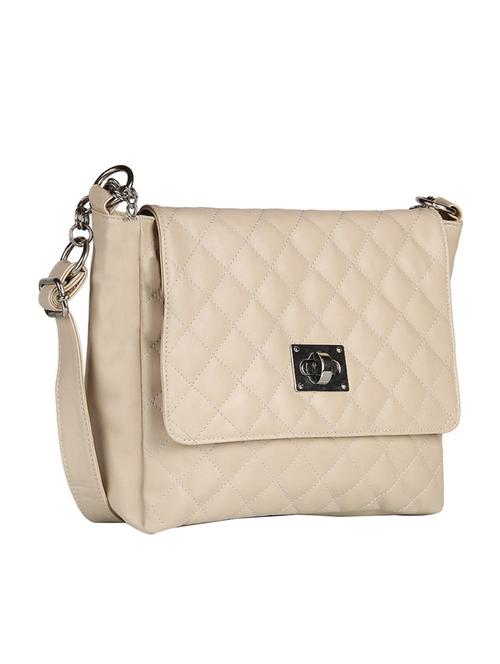 Beige Leatherette Sling Bag - 13408569 - Very Small Image - 1