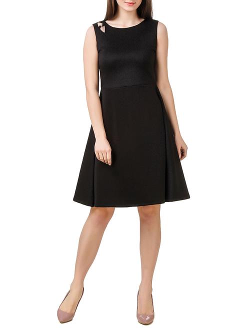black fit and flare dress - 13410496 - Very Small Image - 1