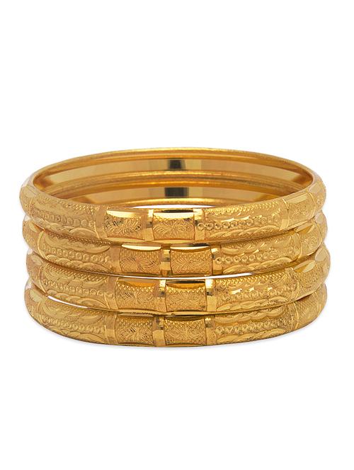 traditional designer original look golden bangles - 13410699 - Very Small Image - 1
