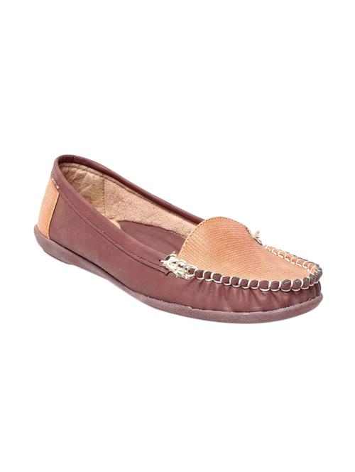 brown faux leather slip on loafers - 13410909 - Very Small Image - 1