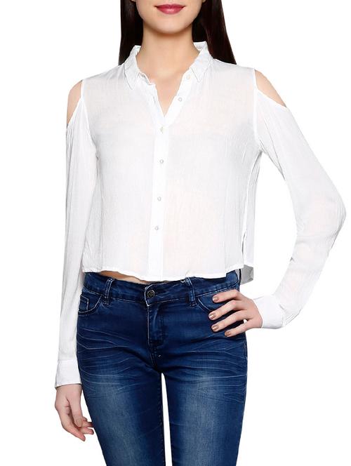 white rayon regular shirt - 13411115 - Very Small Image - 1