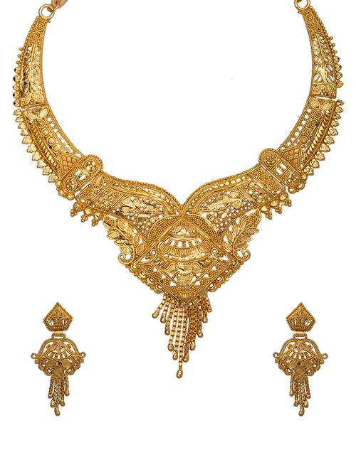 gold brass  necklace - 13411127 - Very Small Image - 1