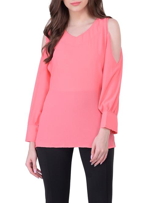 pink crepe regular top - 13411357 - Very Small Image - 1