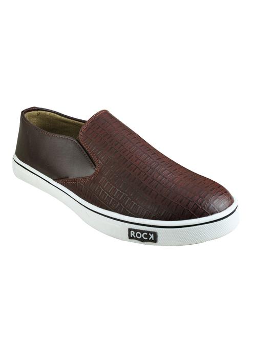 brown leatherette casual slip on - 13416097 - Very Small Image - 1