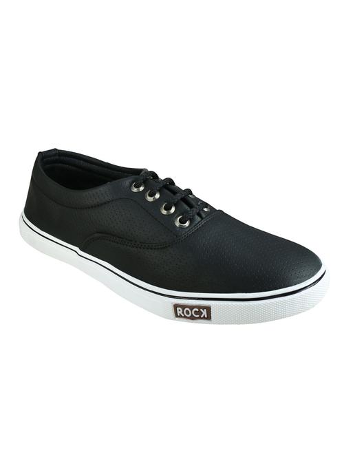 Black Leatherette Lace Up Sneaker - 13416100 - Very Small Image - 1