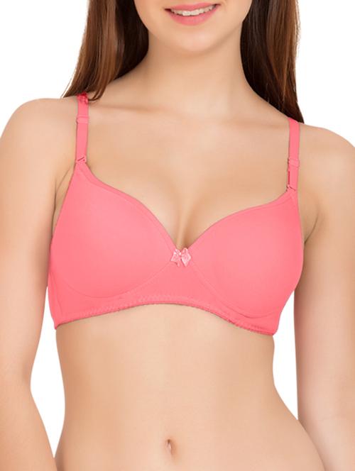 pink cotton bra - 13418585 - Very Small Image - 1
