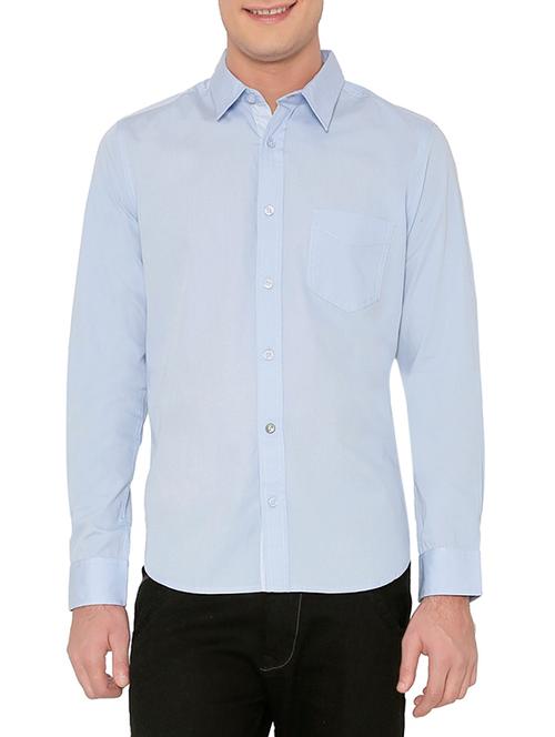 blue cotton casual shirt - 13419099 - Very Small Image - 1