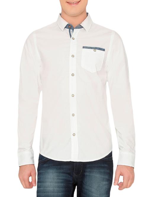white cotton casual shirt - 13419343 - Very Small Image - 1