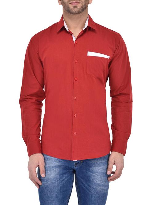 red cotton casual shirt - 13419470 - Very Small Image - 1