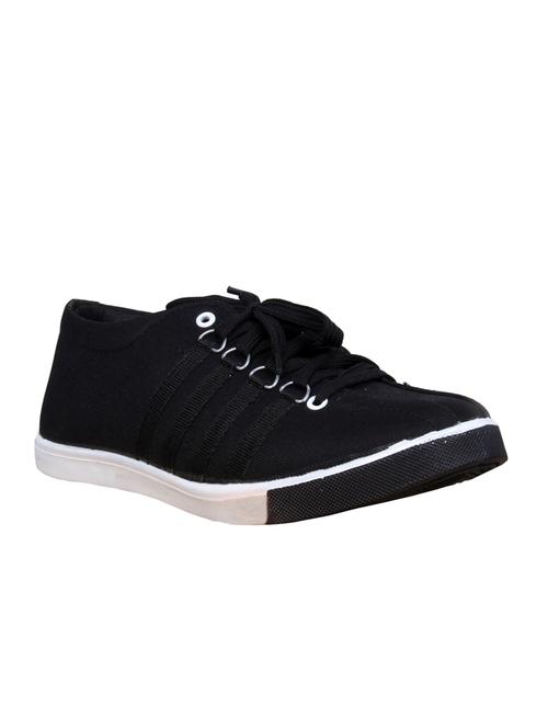 black canvas lace up sneakers - 13421572 - Very Small Image - 1
