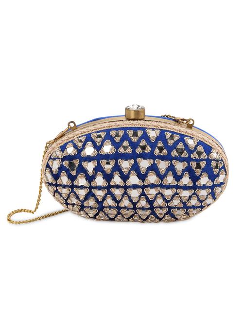 blue embellished box clutch - 13422632 - Very Small Image - 1