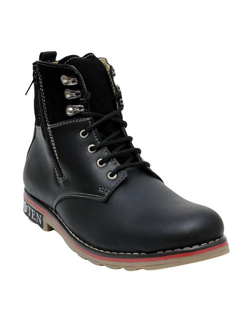 black leather high ankle boot - 13422698 - Very Small Image - 1