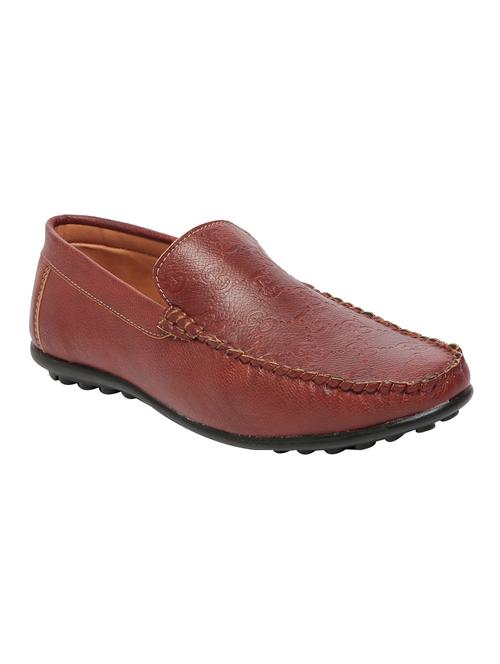 brown leatherette slip on loafer - 13422812 - Very Small Image - 1