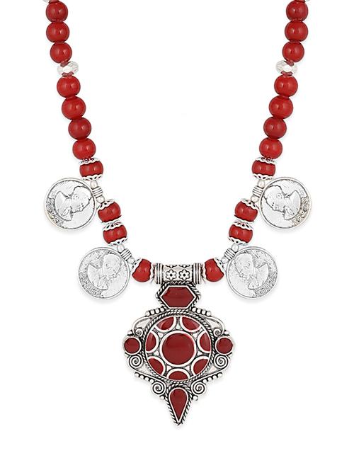 red metal short necklace - 13424566 - Very Small Image - 1