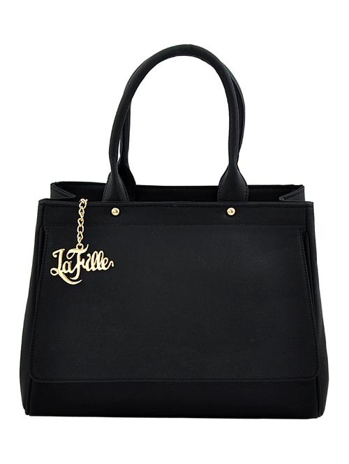 black leatherette  handbag - 13424568 - Very Small Image - 1