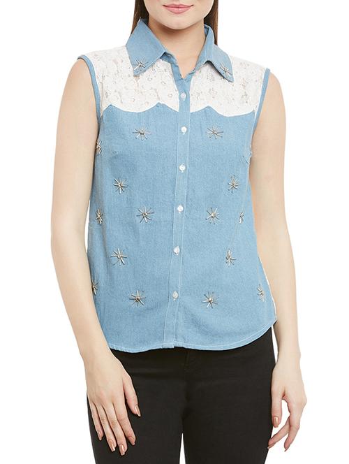 blue denim shirt - 13424809 - Very Small Image - 1