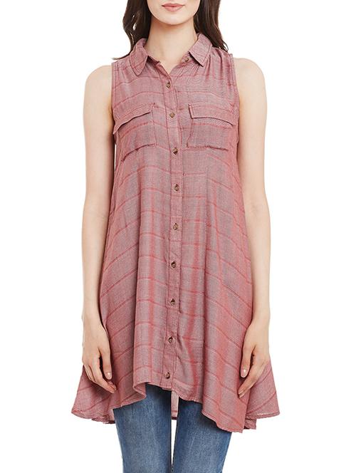 red cotton tunic - 13424816 - Very Small Image - 1