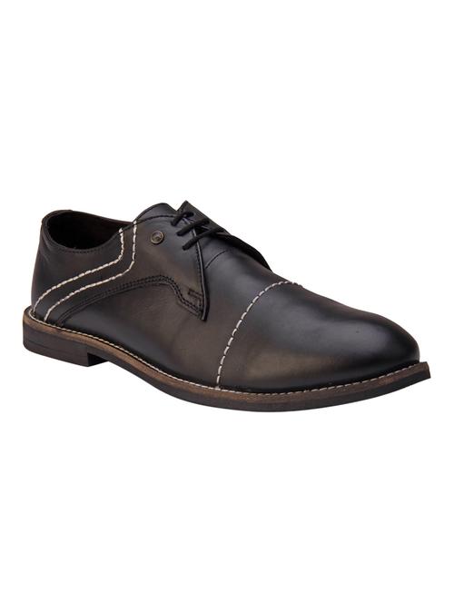 black Leather lace up derby - 13425424 - Very Small Image - 1