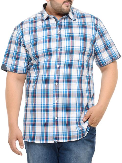 blue cotton casual shirt - 13431148 - Very Small Image - 1