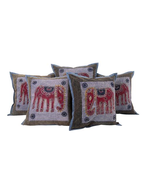 rajrang set of 5 cotton cushion cover - 13434126 - Very Small Image - 1