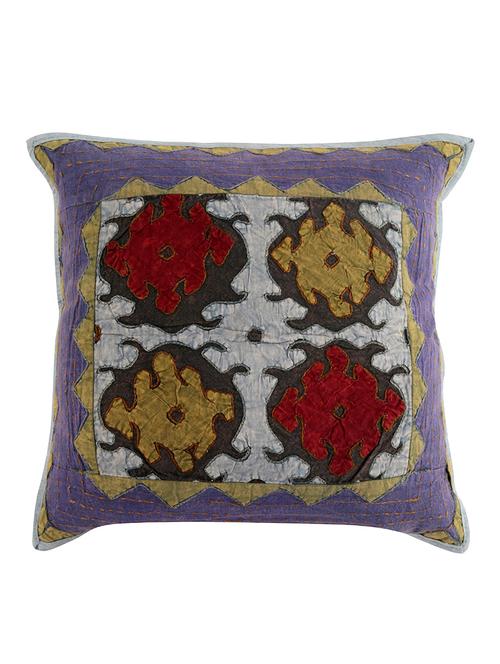 rajrang kantha work single pcs. cotton patch work cushion cover - 13435258 - Very Small Image - 1