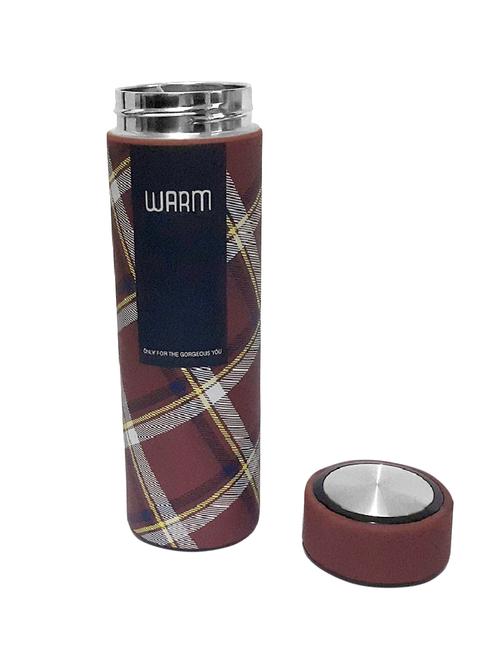 Stylish Brown Vaccum Hot & Cold Steel Flask - 13436179 - Very Small Image - 1