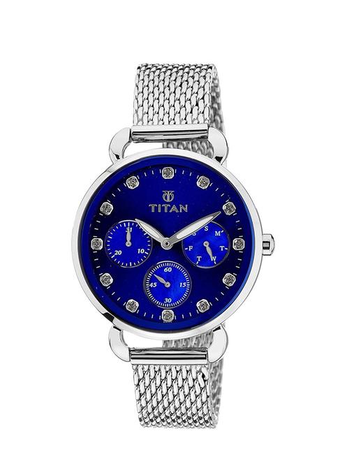 titan purple aw-14 analog blue dial women's watch - 95013sm01j - 13437032 - Very Small Image - 1