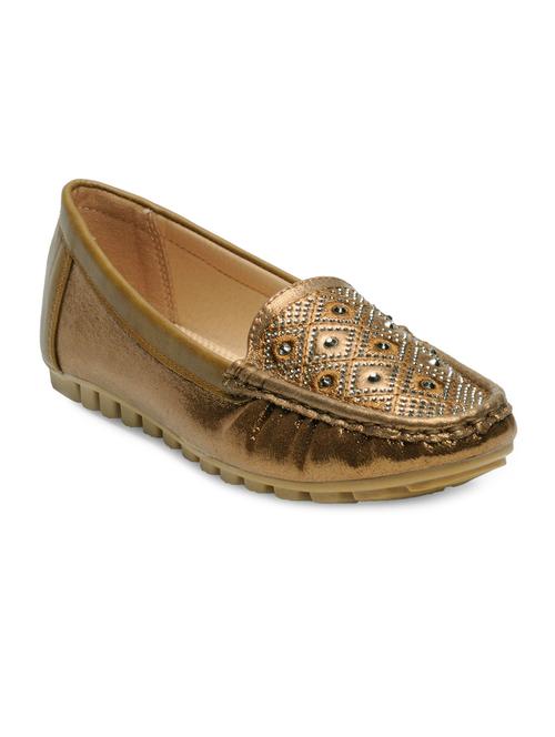 brown faux leather slip on loafers - 13437845 - Very Small Image - 1