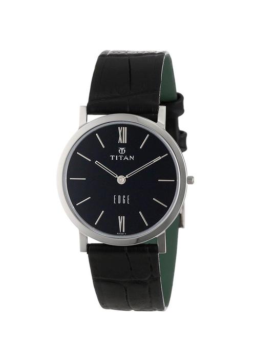 titan edge analog black dial men's watch - nb679sl02 - 13438586 - Very Small Image - 1