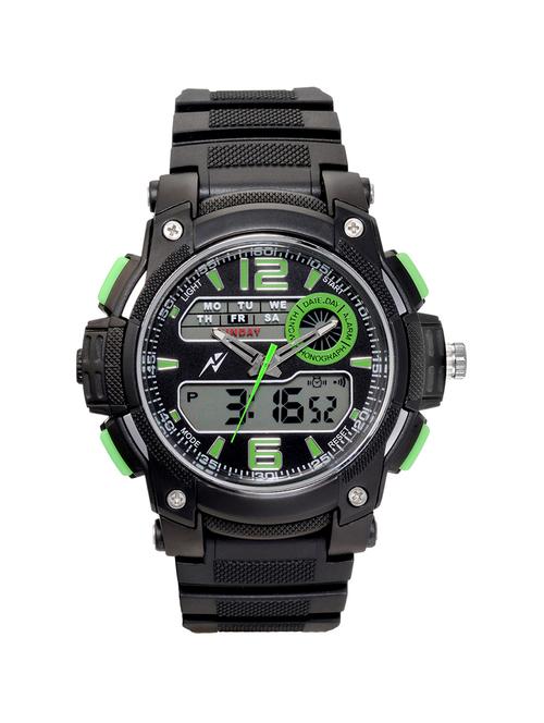 yepme men's analog digital watch - black/green - 13439467 - Very Small Image - 1