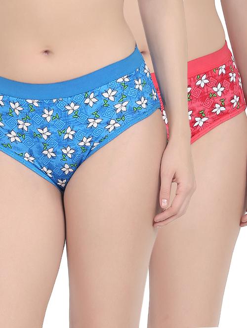 set of 2 multicolored printed cotton panties - 13440421 - Very Small Image - 1