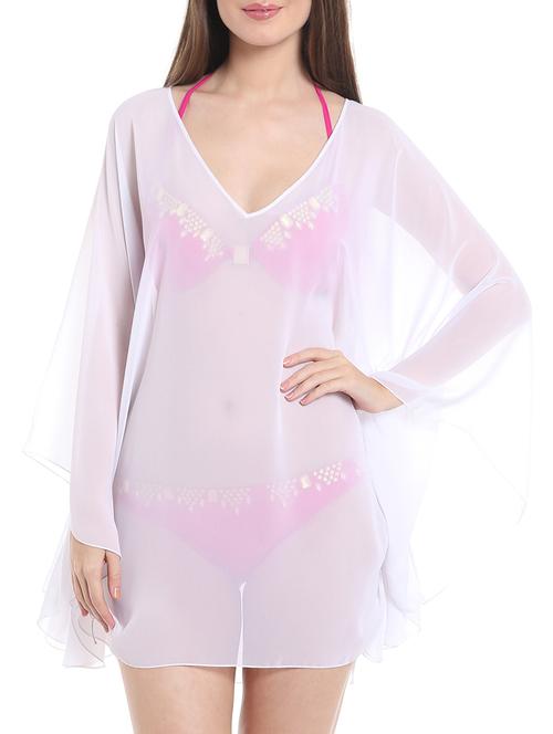 white georgette coverup - 13444737 - Very Small Image - 1