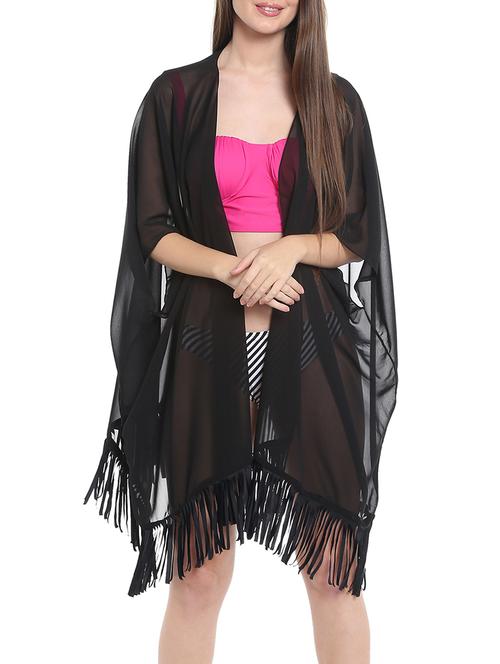 black georgette coverup - 13444743 - Very Small Image - 1