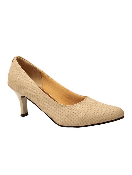 beige leather slip on pumps - 13445628 - Very Small Image - 1