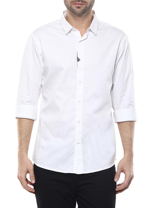 white cotton casual shirt - 13445948 - Very Small Image - 1