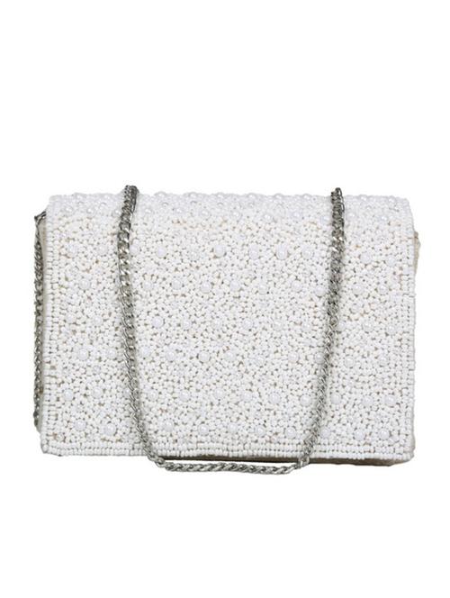 white cotton clutch - 13446933 - Very Small Image - 1