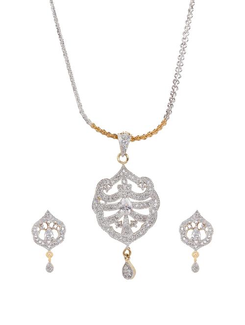 white gold plated pendant - 13450828 - Very Small Image - 1